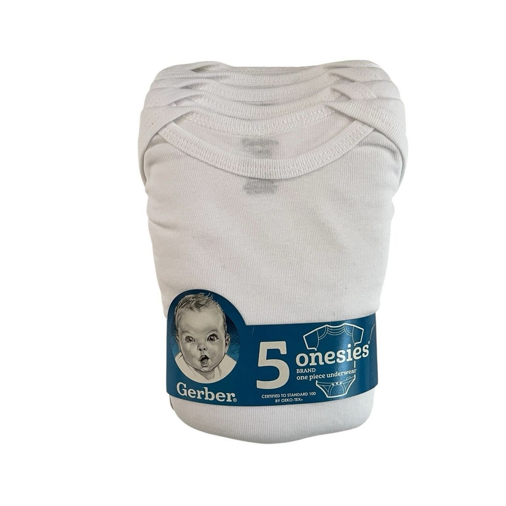 NWT‎ Gerber ONESIES® Brand 5-Pack Size 18 Months One-Piece Underwear White